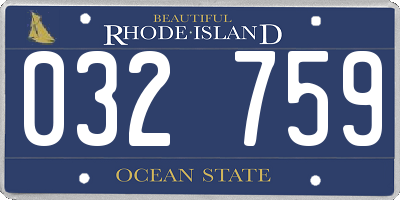 RI license plate 032759