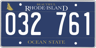 RI license plate 032761