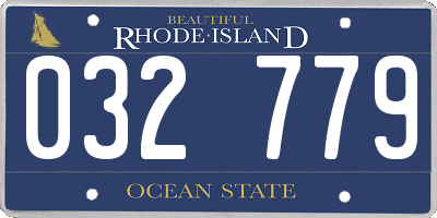 RI license plate 032779