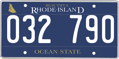 RI license plate 032790