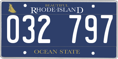 RI license plate 032797