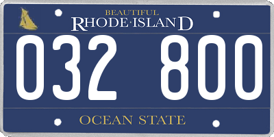 RI license plate 032800