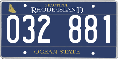 RI license plate 032881