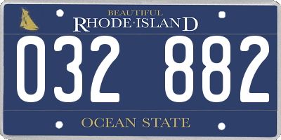 RI license plate 032882