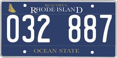 RI license plate 032887