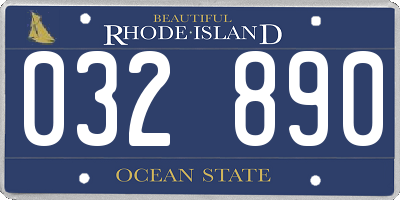 RI license plate 032890
