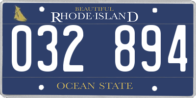 RI license plate 032894
