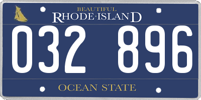 RI license plate 032896