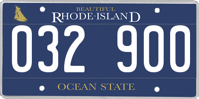 RI license plate 032900
