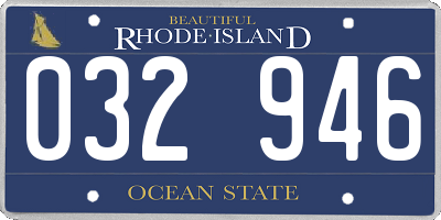 RI license plate 032946