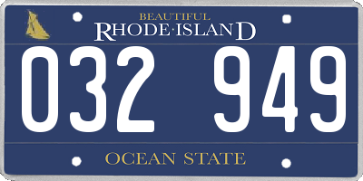 RI license plate 032949