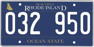 RI license plate 032950
