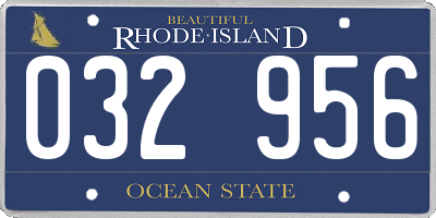 RI license plate 032956
