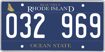 RI license plate 032969