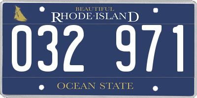 RI license plate 032971