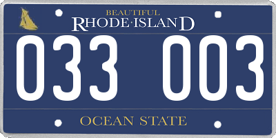 RI license plate 033003