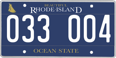 RI license plate 033004