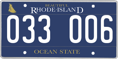 RI license plate 033006