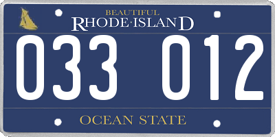 RI license plate 033012