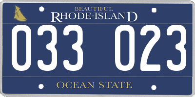 RI license plate 033023