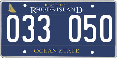 RI license plate 033050