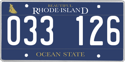 RI license plate 033126