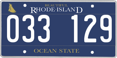 RI license plate 033129