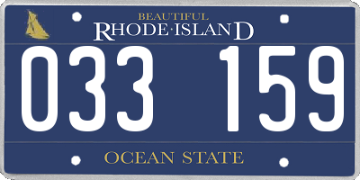 RI license plate 033159