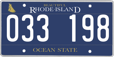 RI license plate 033198