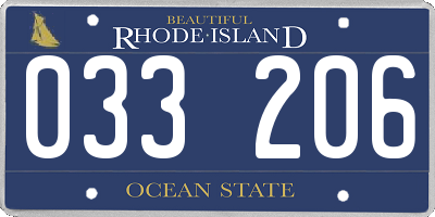 RI license plate 033206