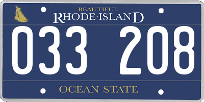 RI license plate 033208