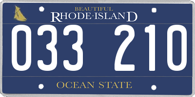 RI license plate 033210