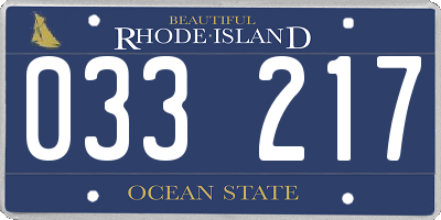 RI license plate 033217