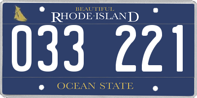 RI license plate 033221
