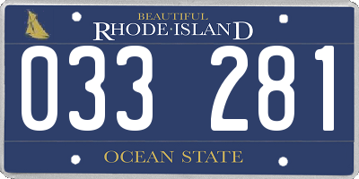 RI license plate 033281