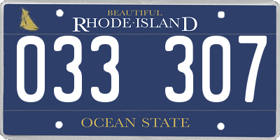 RI license plate 033307