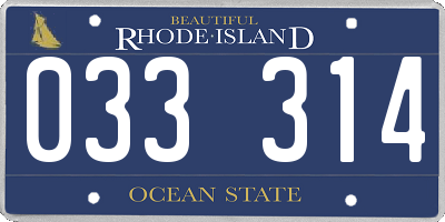 RI license plate 033314