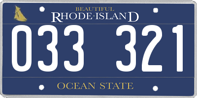 RI license plate 033321