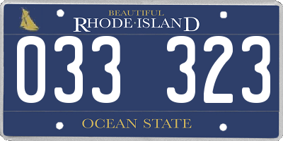 RI license plate 033323