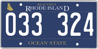 RI license plate 033324