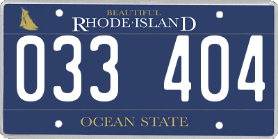 RI license plate 033404