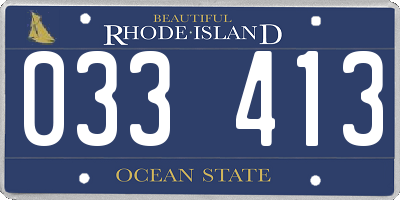RI license plate 033413