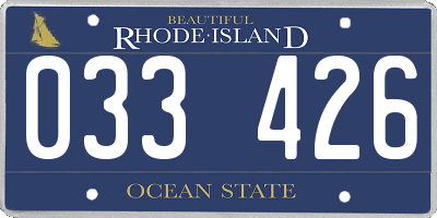 RI license plate 033426