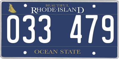 RI license plate 033479