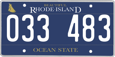 RI license plate 033483
