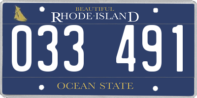 RI license plate 033491