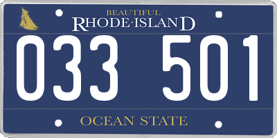 RI license plate 033501