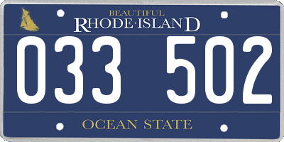 RI license plate 033502