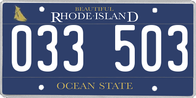 RI license plate 033503