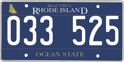 RI license plate 033525